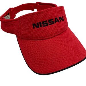 Nissan Automotive Cars Red Golf Sports Visor Hat Adjustable Strapback Simplicity